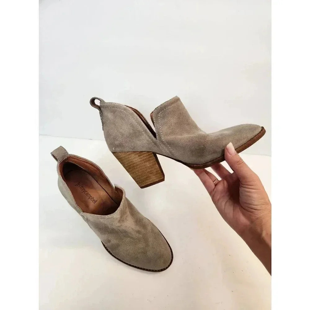 Jeffrey Campbell Bootie Gray Tan Size 8